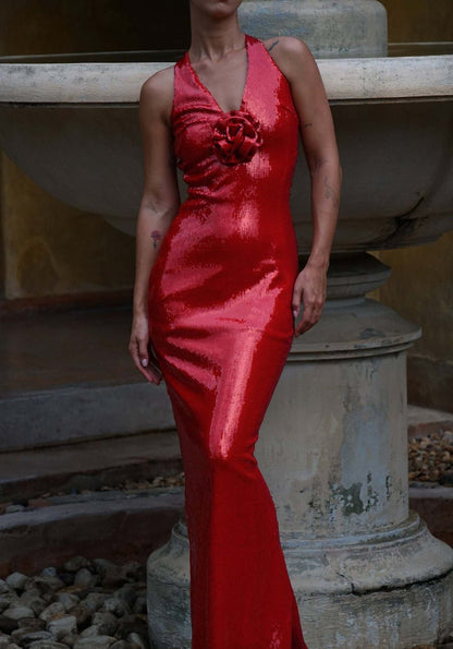 Hexed Bodycon Dress - Red