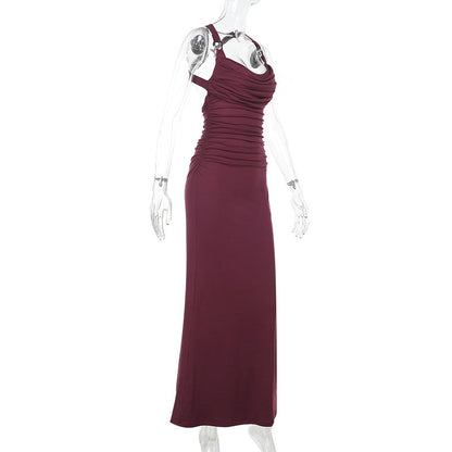 Solomon Maxi Dress - Maroon
