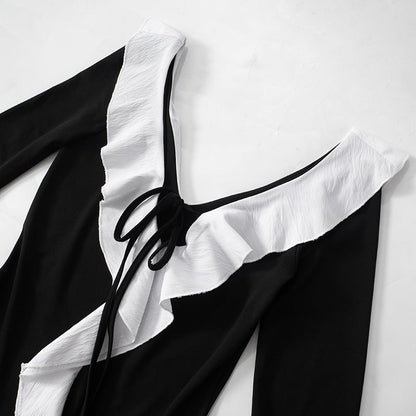 Ruffle Charm 2.0 Mini Dress - Black