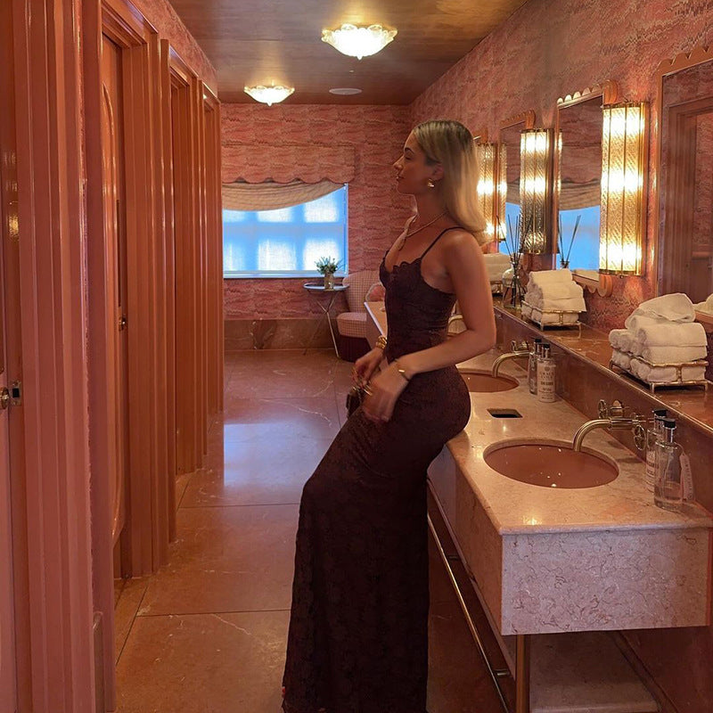 Harris Maxi Dress - Brown