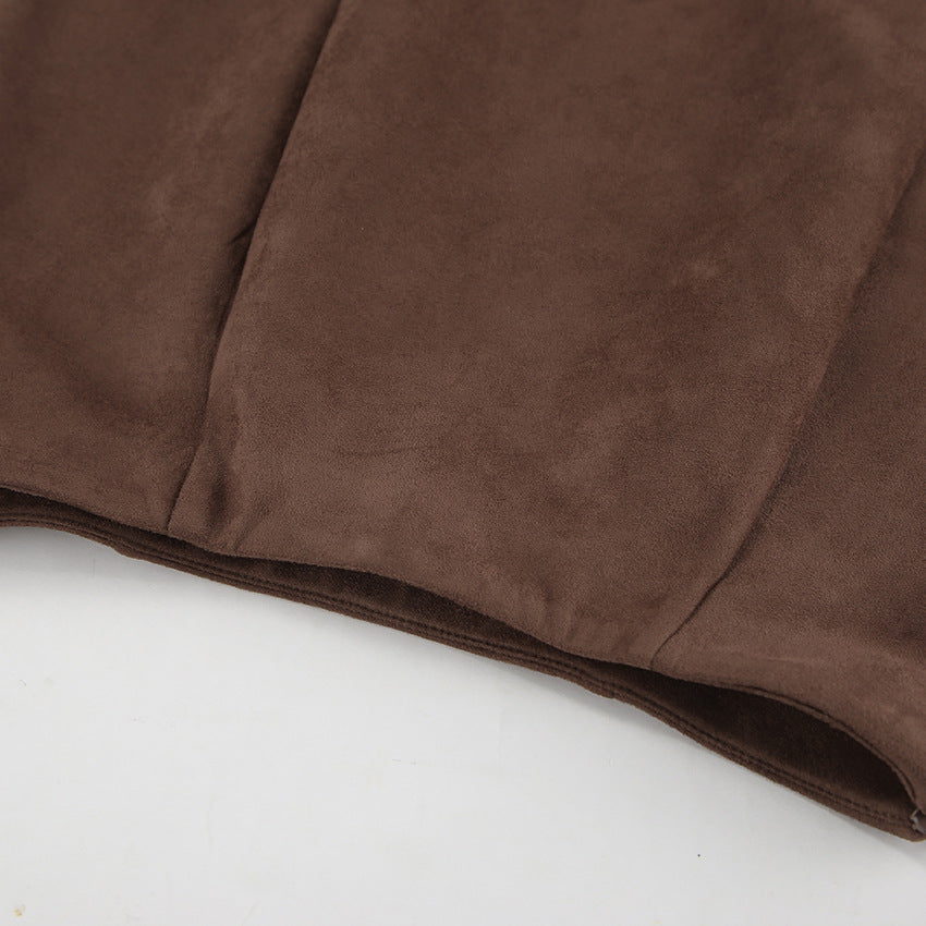 Mireya Midi Skirt - Brown