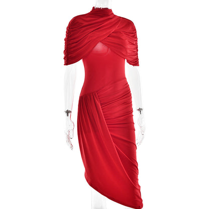 Deardorff Midi Dress - Red