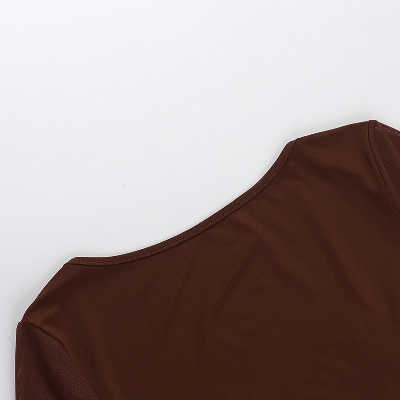 Connie Mini Dress-Brown