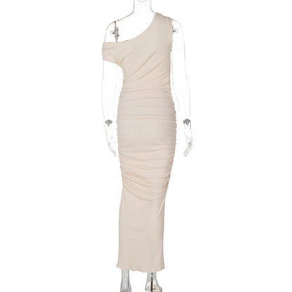 Mystical Off Shoulder Dress - Apricot