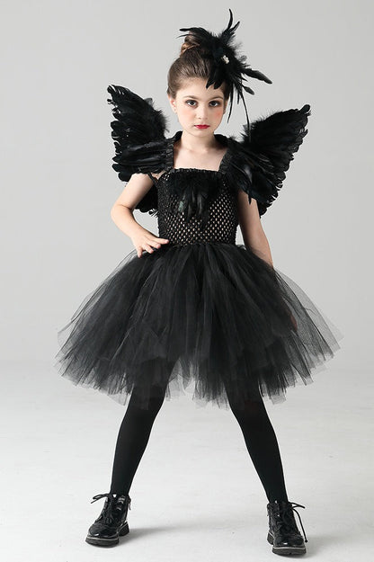 Black Swan Dress Kid Halloween Costume