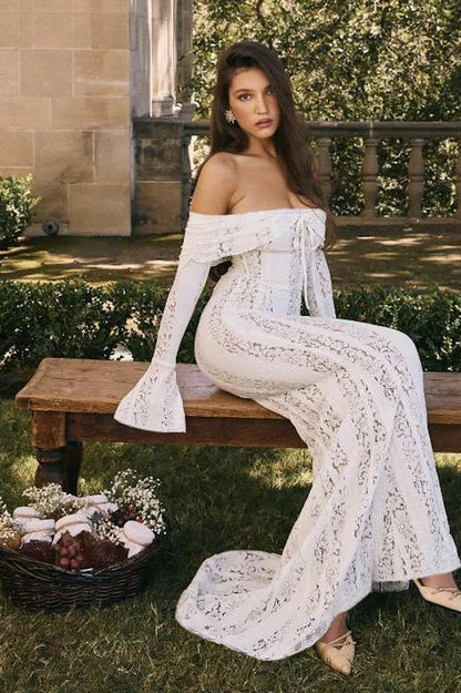 Backless Mesh Patchwork Maxi Dress