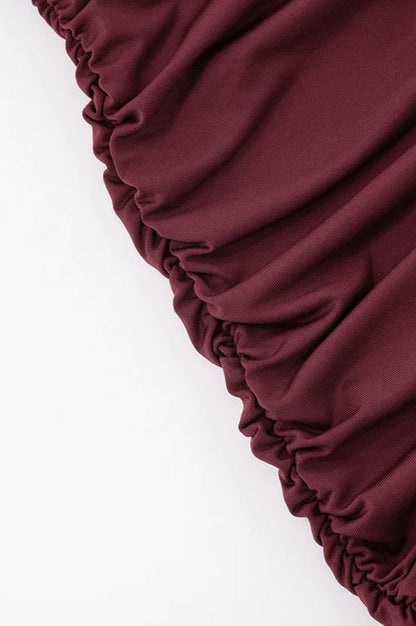 Hollow Out Halter Mesh Backless Split Maxi Dress