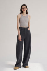 Slimming Narrow Curved Knit Pants