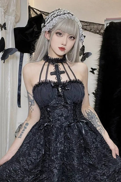 Halloween Gothic Spaghetti Strap Dress