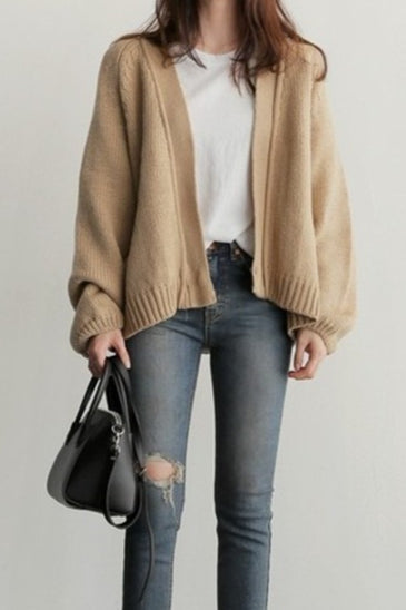 ropped Relaxed Cardigan