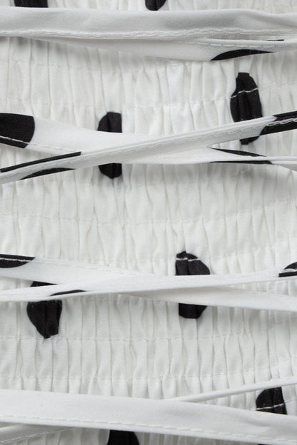 Sexy Polka Dot Halter Backless Mini Dress