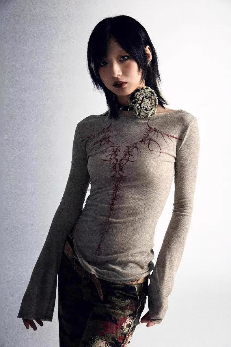 Y2K Graphic Slim T-Shirt