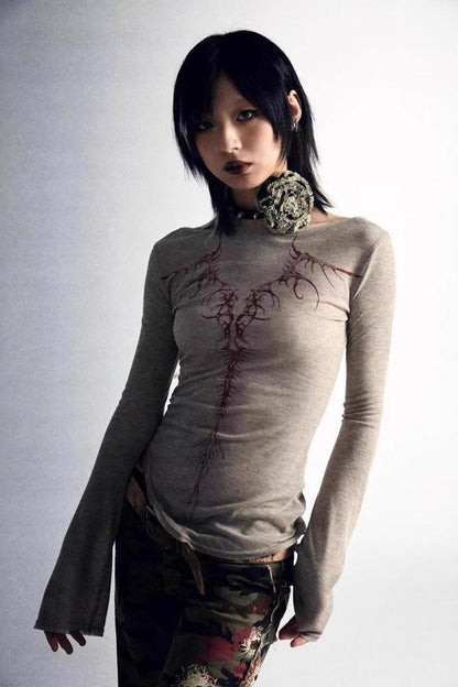 Y2K Graphic Slim T-Shirt