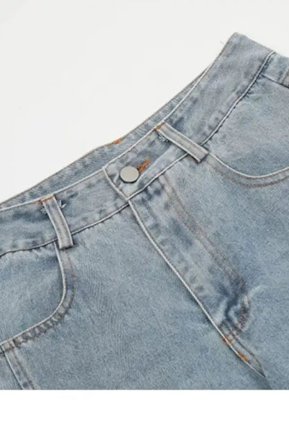 Vintage Bow Bandage Wide Leg Jeans