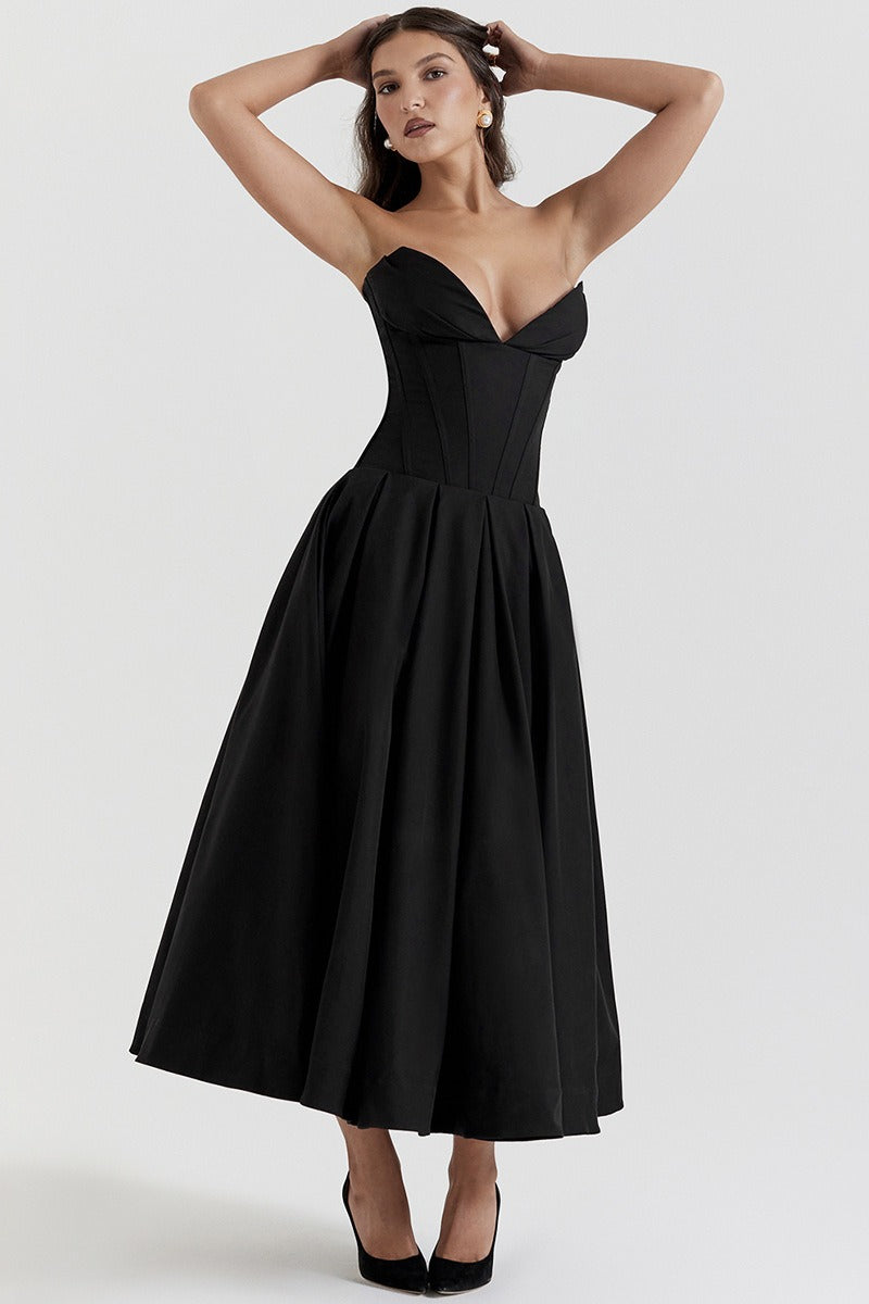 Strapless Corset A-Line Party Dress