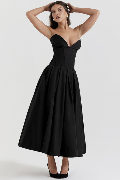 Strapless Corset A-Line Party Dress