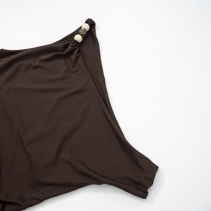 Gans Mini Dress - Brown