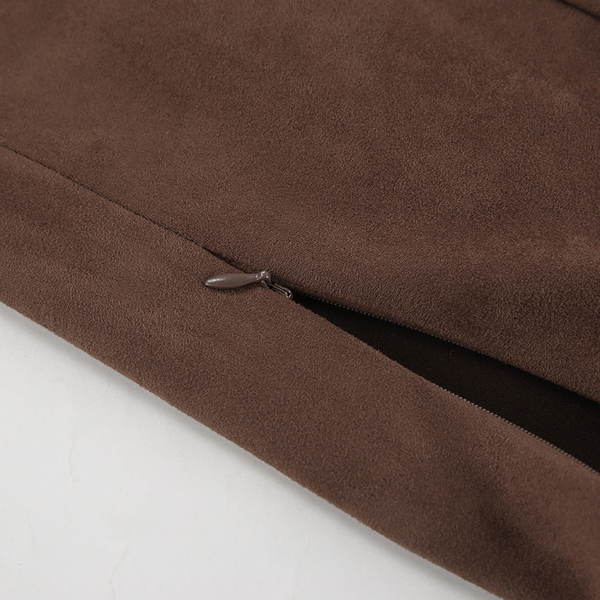 Mireya Midi Skirt - Brown