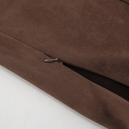 Mireya Midi Skirt - Brown