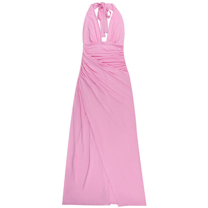 Rosier Slit Dress-Pink