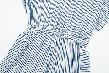Summer Stripes Romper - Blue