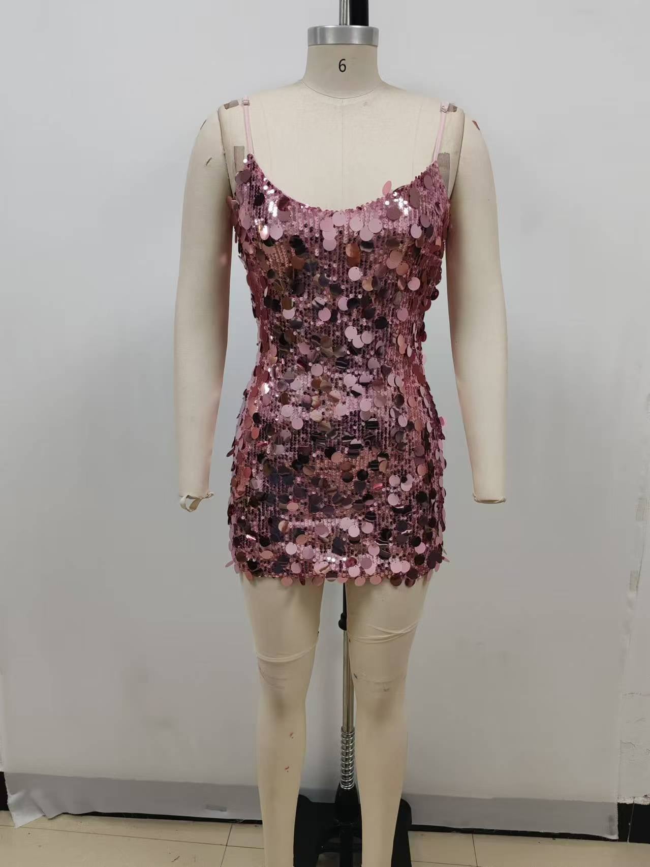 Shine On Mini Dress - Pink