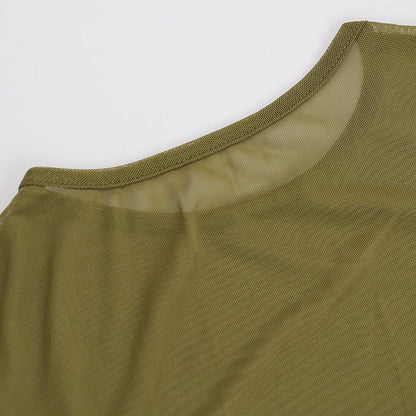 Marysh Mesh Bodycon Dress - Yellow