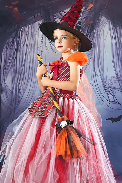 Witch Tulle Gown Kid Halloween Costume