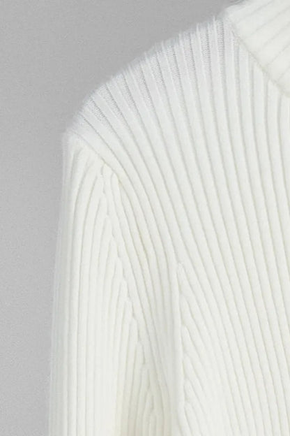 Double Zip Slim Knit Cardigan