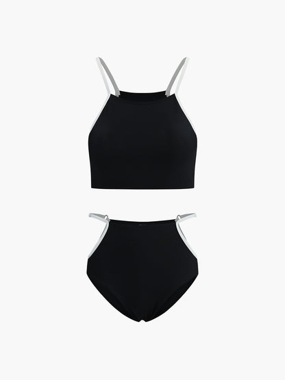 Contrast Binding Cutout Bikini Set Black / XS Bikini Sets