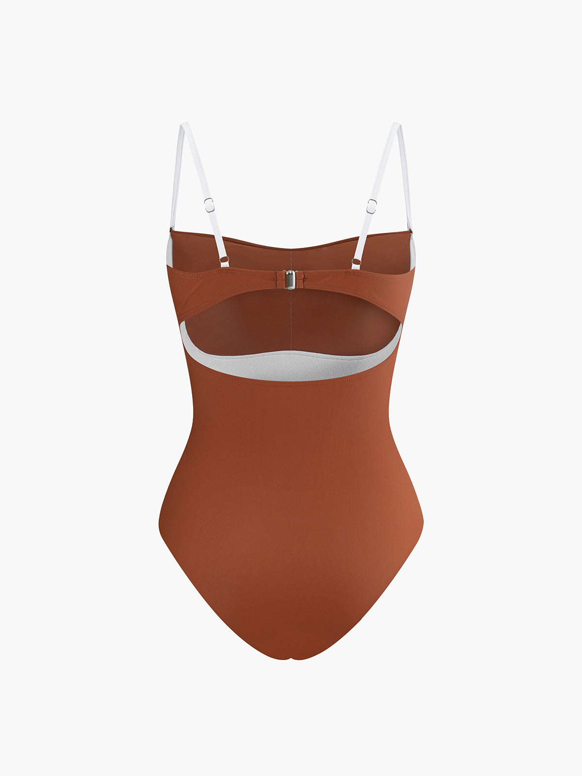 Contrast Removable Pads Cutout One Piece Swimsuit One Pieces