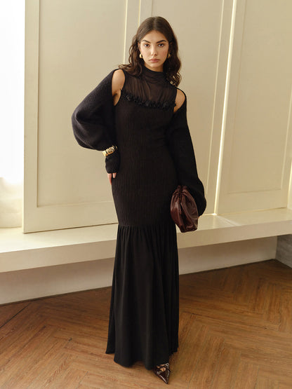 Rosette Panel Tank Dress Dresses