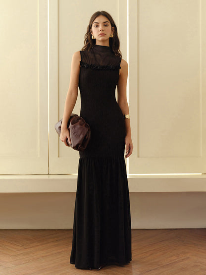 Rosette Panel Tank Dress Dresses