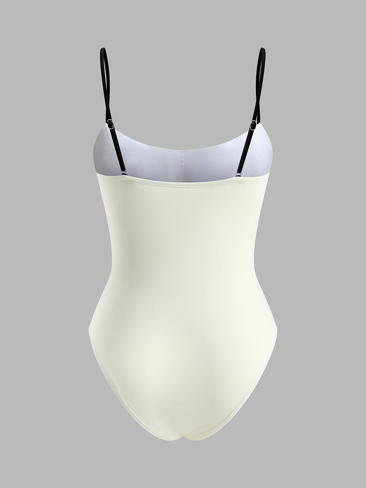 Contrast Trim Spaghetti Strap One Piece Swimsuit One Pieces