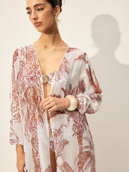 Floral Print Cover Up Skirt Kimonos & Cover Ups