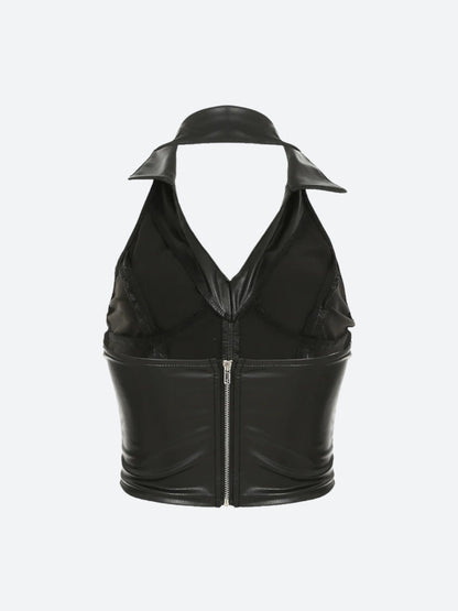 Baddie Faux Leather Crop Top