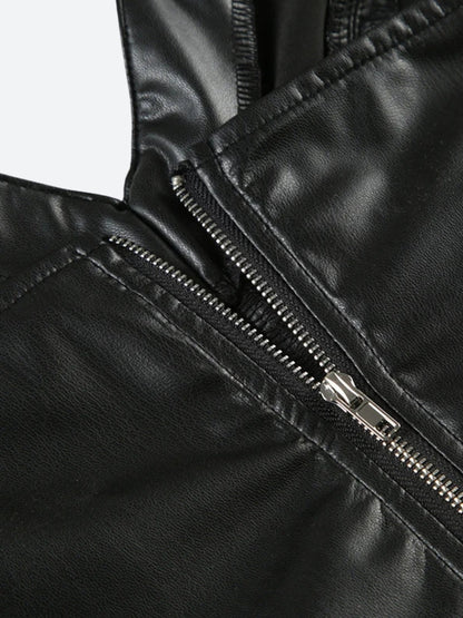 Baddie Faux Leather Crop Top