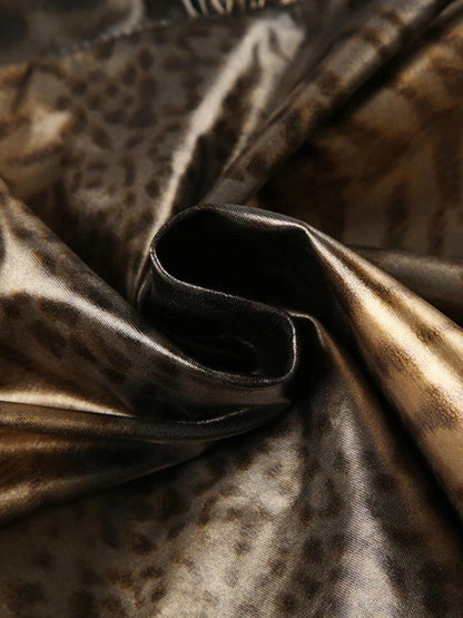 Baddie Leopard Backless Top