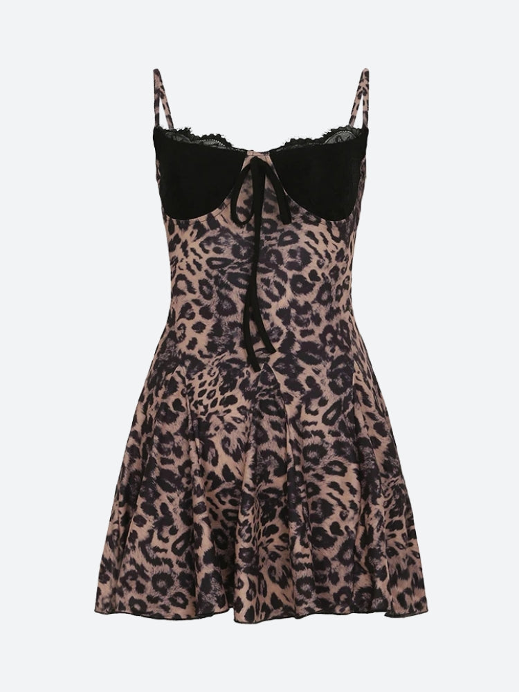 Baddie Leopard Mini Dress