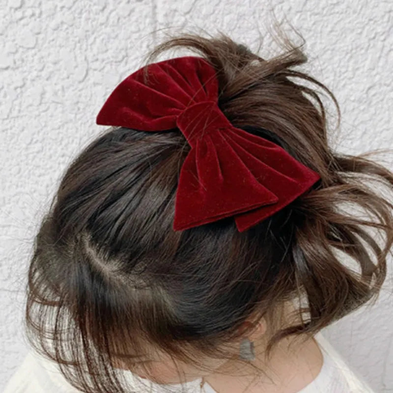 Red Velvet Elegant Fabric Fashion Ponytail Christmas Hair Accessory