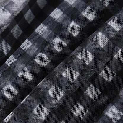 Checkered Strapless Top & Mini Skirt Two Piece Set