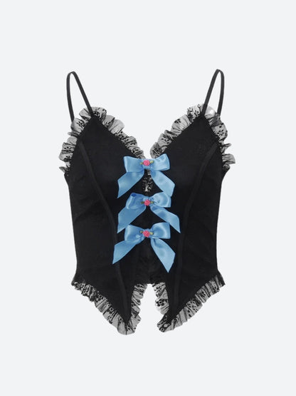Coquette Bow Lace Top