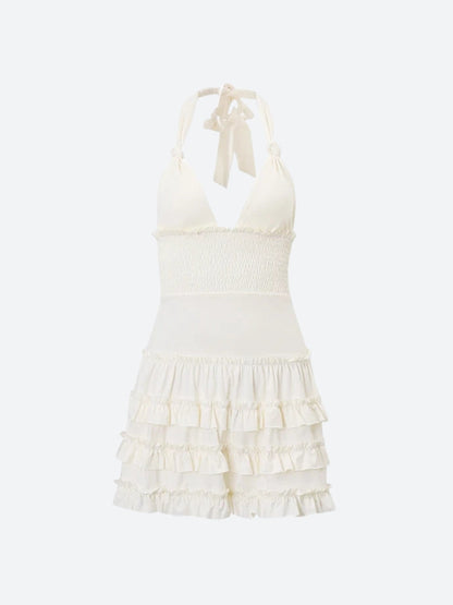 Coquette Halter Neck Mini Dress