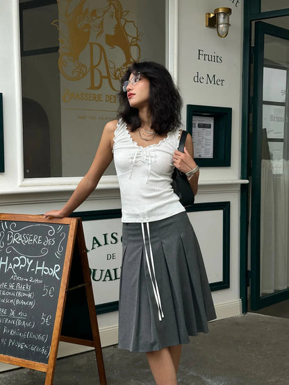 Coquette Tie Front Top