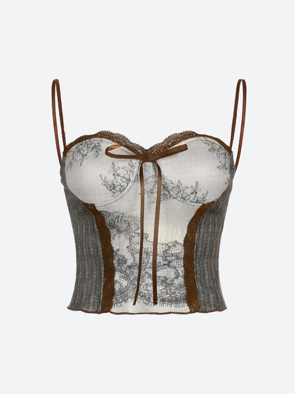 Cottagecore Lace Bow Top