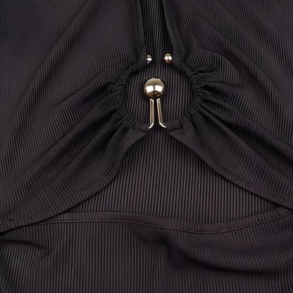 Cut Out Open Front Bodysuit