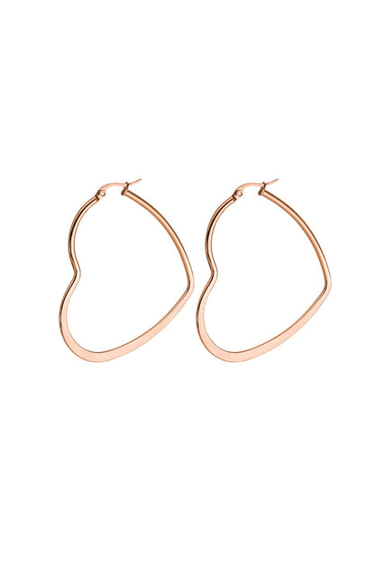 Cutout Peach Heart Earrings