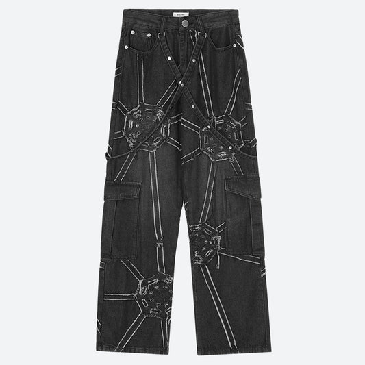 Cyberpunk Patchwork Jeans