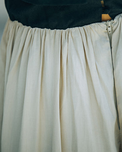 Marcellus Pocketed Colorblock Maxi Dress - Black Nude