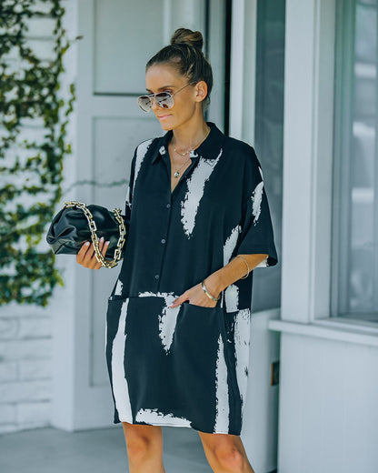 Raelynn Pocketed Button Down Shirt Dress - FINAL SALE